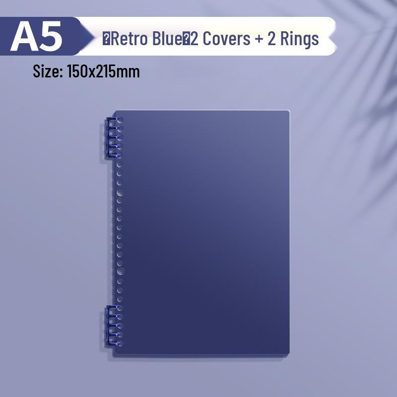 A4 Soft Cover Loose-Leaf Binder, B5 Ring Clip, Coil Binding, Hole-Punched, Notebook Shell (Ring Clips Sold Separately)