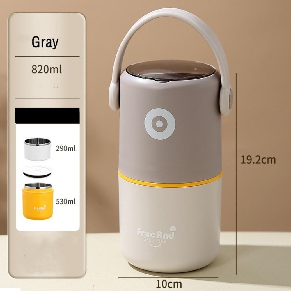 580ml/820ml Thermal Lunch Box Stainless Steel Food Soup Container  for Office&School