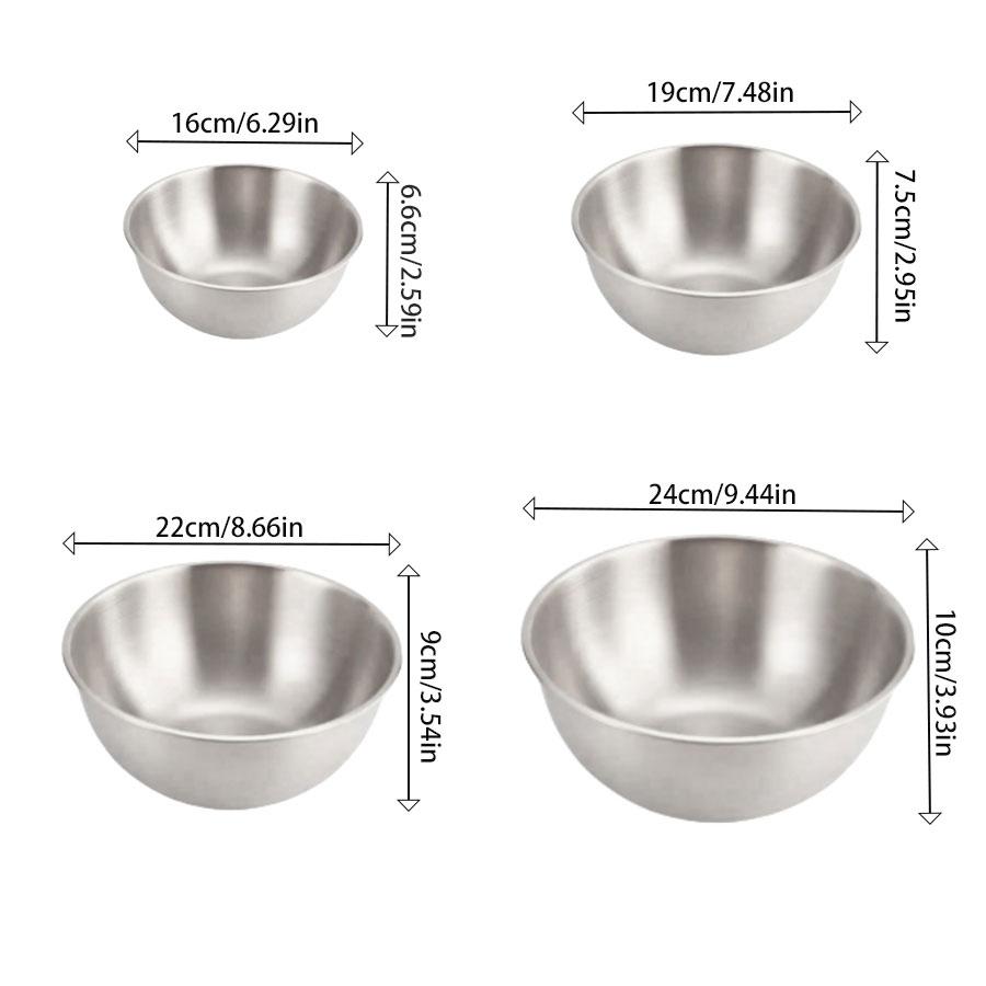 Stainless Steel Gold And Silver Salad Bowl Rice Noodles Lamian Noodles Bowl Kitchen Tableware Food Container