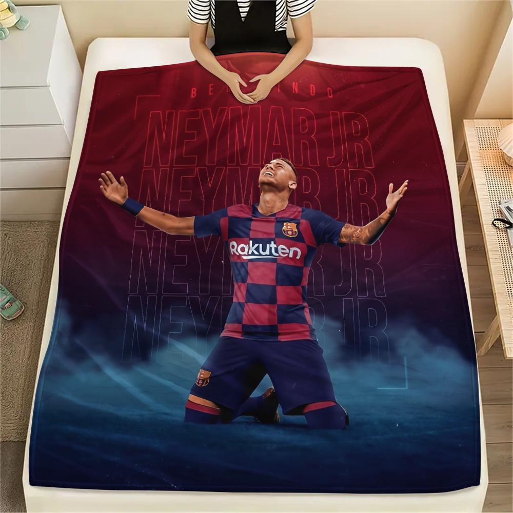 Football Player Neymar,pattern Flannel Blanket, High Quality Comfortable for All Seasons, Home Decor, Warmth and Comfort, Perfect for Gifts.