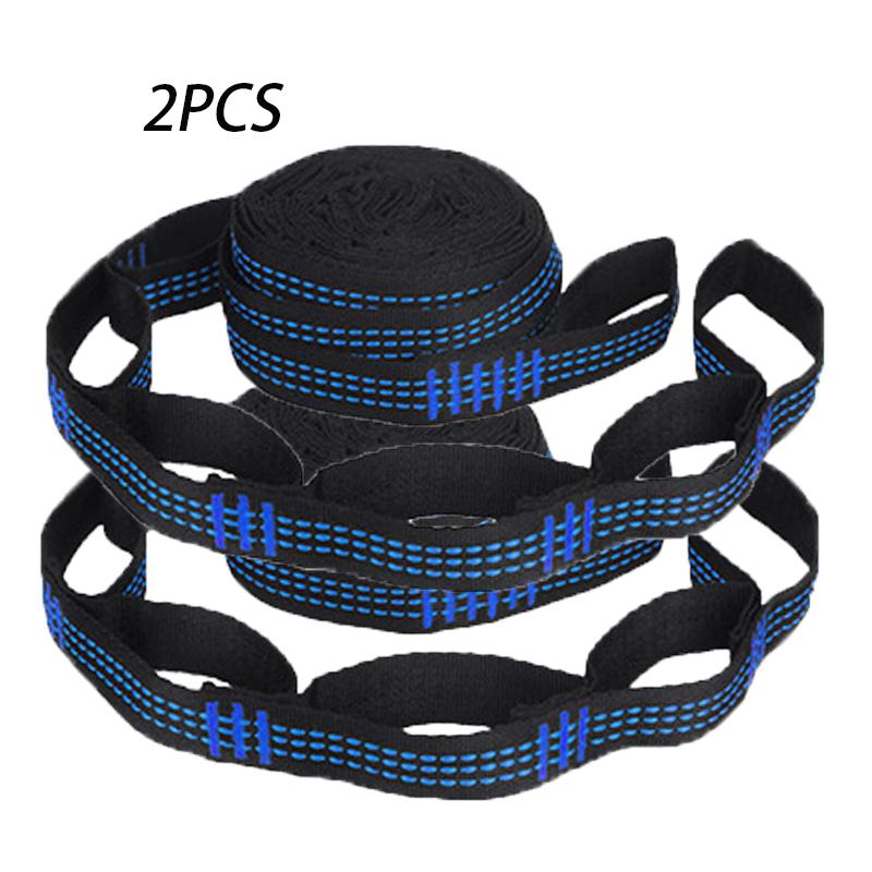 2PC Hammock Straps Special Reinforced Polyester Straps 5 Ring High Load-Bearing Barbed Black Outdoor Camping Hammock Straps