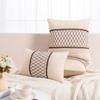 Cotton Thread Splicing Pillow American Pastoral Style Living Room Sofa Pillow Woven Cushion Retro Imitation Cotton Linen Pillow Case