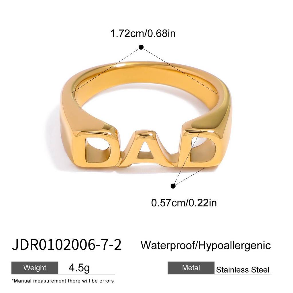 Letter ring titanium steel does not fade jewelry stainless steel rings explosion