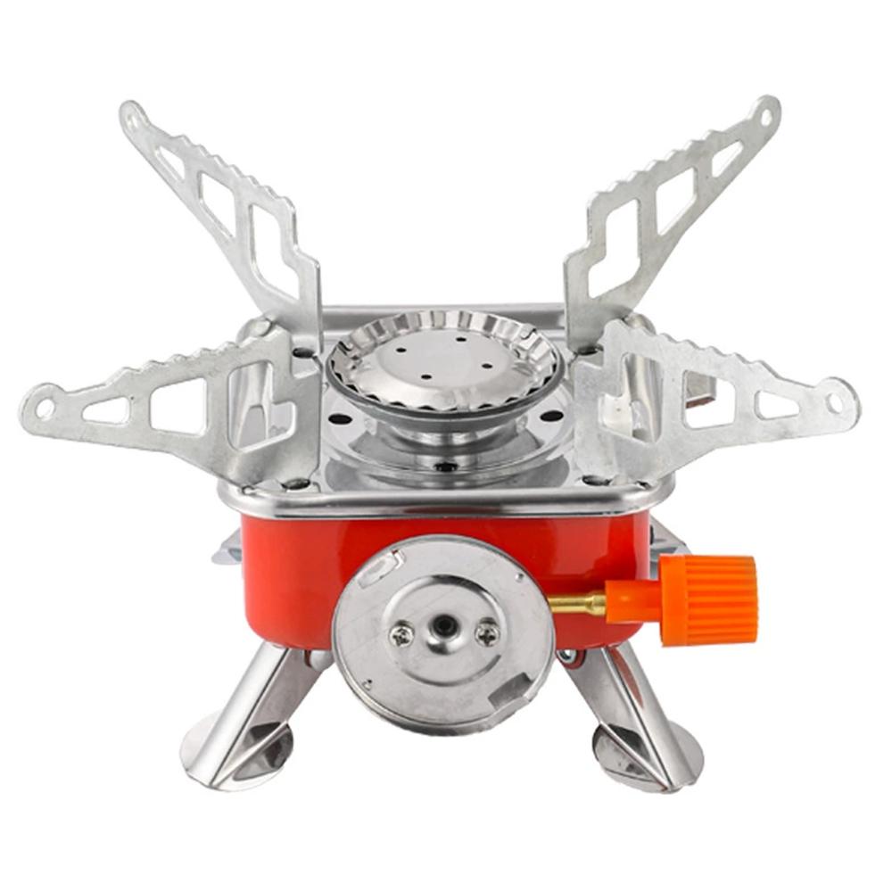 Ultralight Camping Stove TOPINCN Portable Mini Outdoor Folding Metal Camping Gas Stove Windproof Furnace Backpacking Hiking