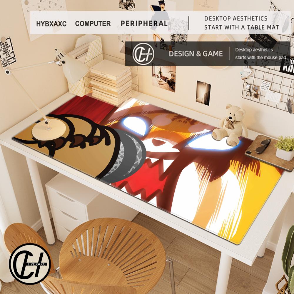 HYBXAXC Large Mouse Pad Gamer Aggretsuko Computer Mat Gaming Laptop Deskmat Mausepad Pc Accessories Mats Keyboard Cabinet Mause