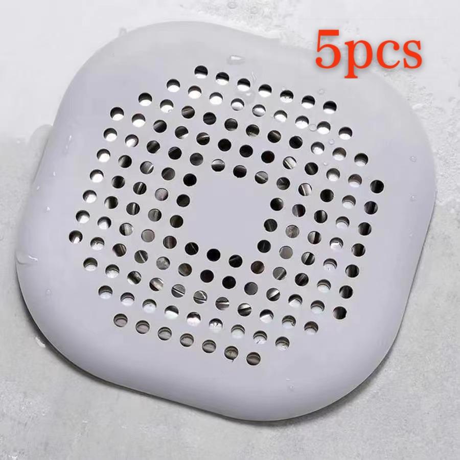 2/5pcs Bathroom Shower Hair Filter Kitchen Sink Plug Sink Filter Bathroom Accessories Floor Drain Silicone Bathroom Accessories