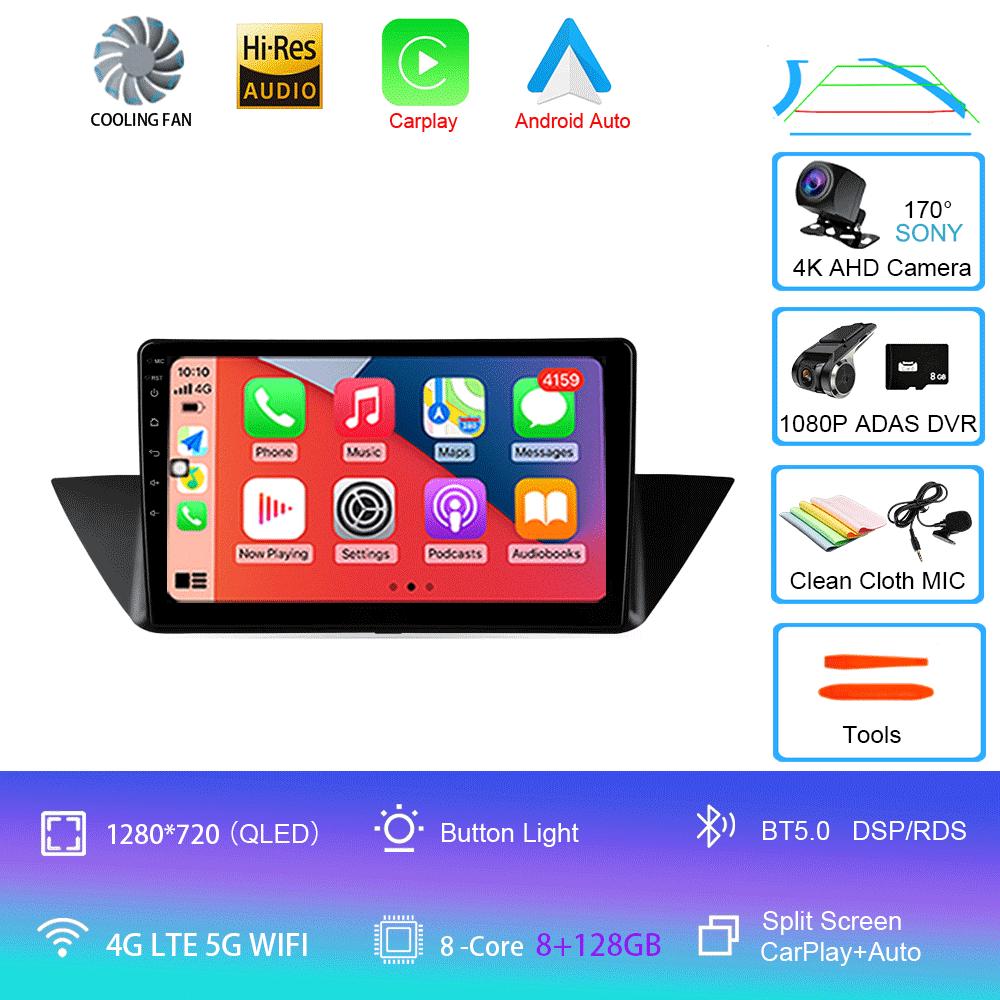 Car Radio Android14 Carplay For BMW X1 E84 2009 2010 2011 2012 Navigation GPS Multimedia Player WiFi+4G Stereo Auto DSP Video BT