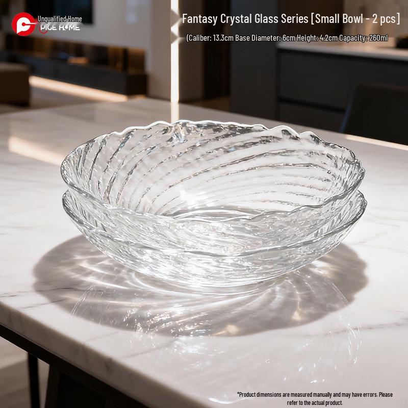 Peg Home Fantasy Crystal Glass Small Bowl 12-Piece Set