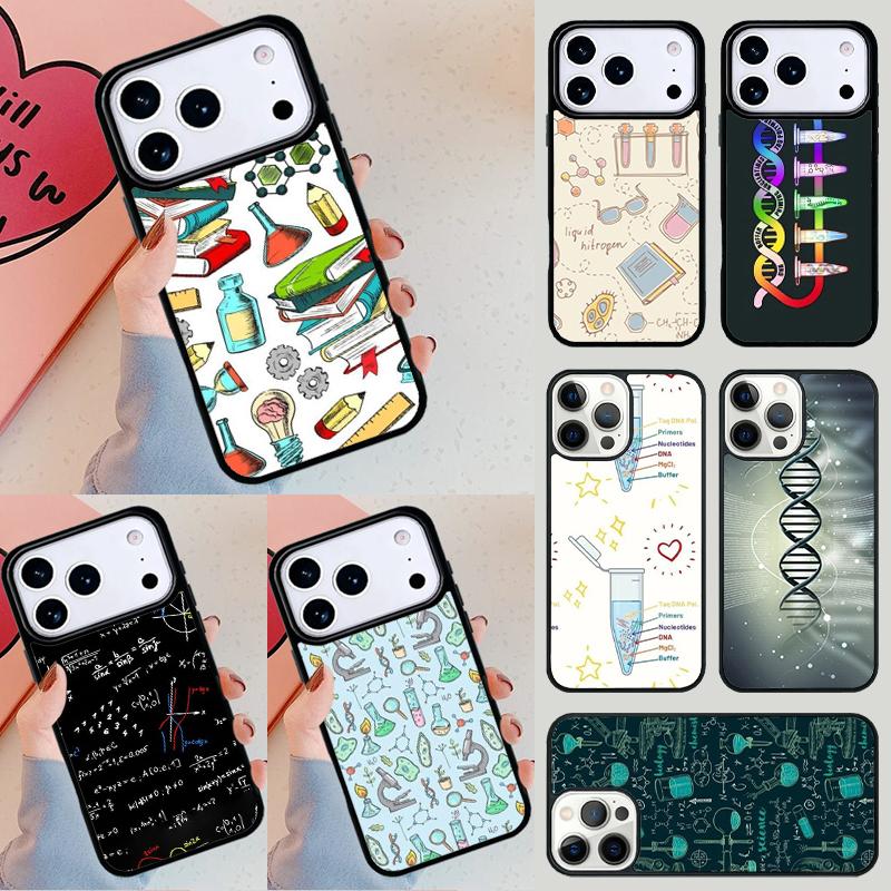 Biology and Chemistry Print Phone Case For iPhone 17 Air 14 15 13 12 Max Cover For Apple 14 15 16 16e 11 Pro Max Plus Coque