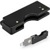 Алюмінієвий захисний кейс для перенесення підходить для Yubikey 5C NFC – Дизайн з кришкою-слайдером, тримач-брелок для швидкого доступу та щоденного захисту, Чорний