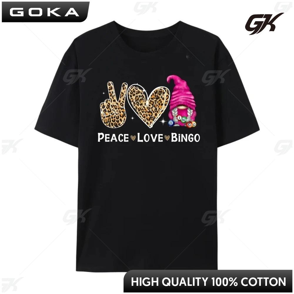 

Lucky Bingo Gnome Wholesale Tshirts Casual Graphic T Shirts for Men Large Size Streetwear Breathable Halloween Creative 4XL