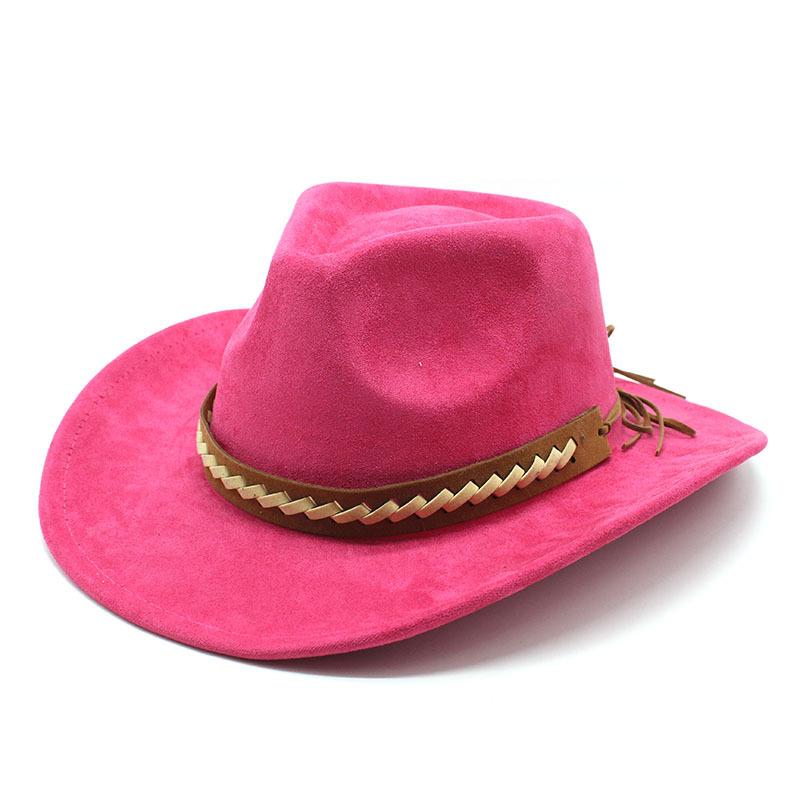 Panama Hat Men'S Ladies British Wool Suede Jazz Top Hat Western Cowboy Hat