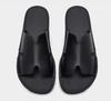 Men's Large Genuine Leather Flip-Flops: Breathable Cowhide Soft Sole Beach Slippers