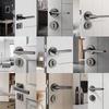 High Quality Door Handle Lock Set Gray Aluminium Door Handles Luxury Heavy Duty Privacy Door Lever Handle with Lock