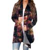 Women's Fashion Casual Retro  Print Mid-Length Cardigan Jacket