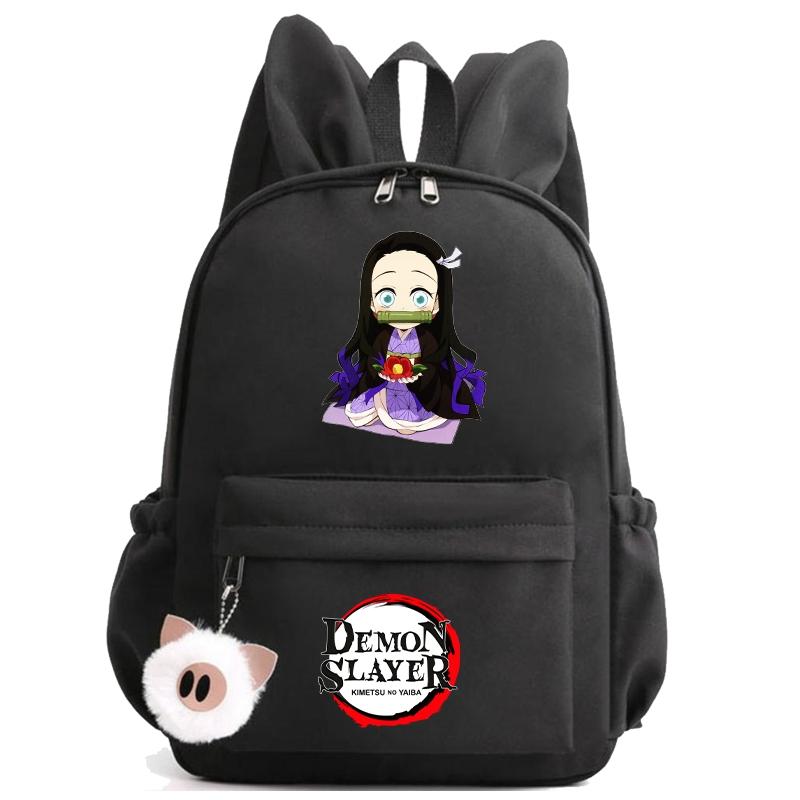 Anime Demon Slayer Backpack Teenager Girl Boy Backpack Schoolbag Back To School Bookbag Men Women Leisure Travel Bag Daily Bag