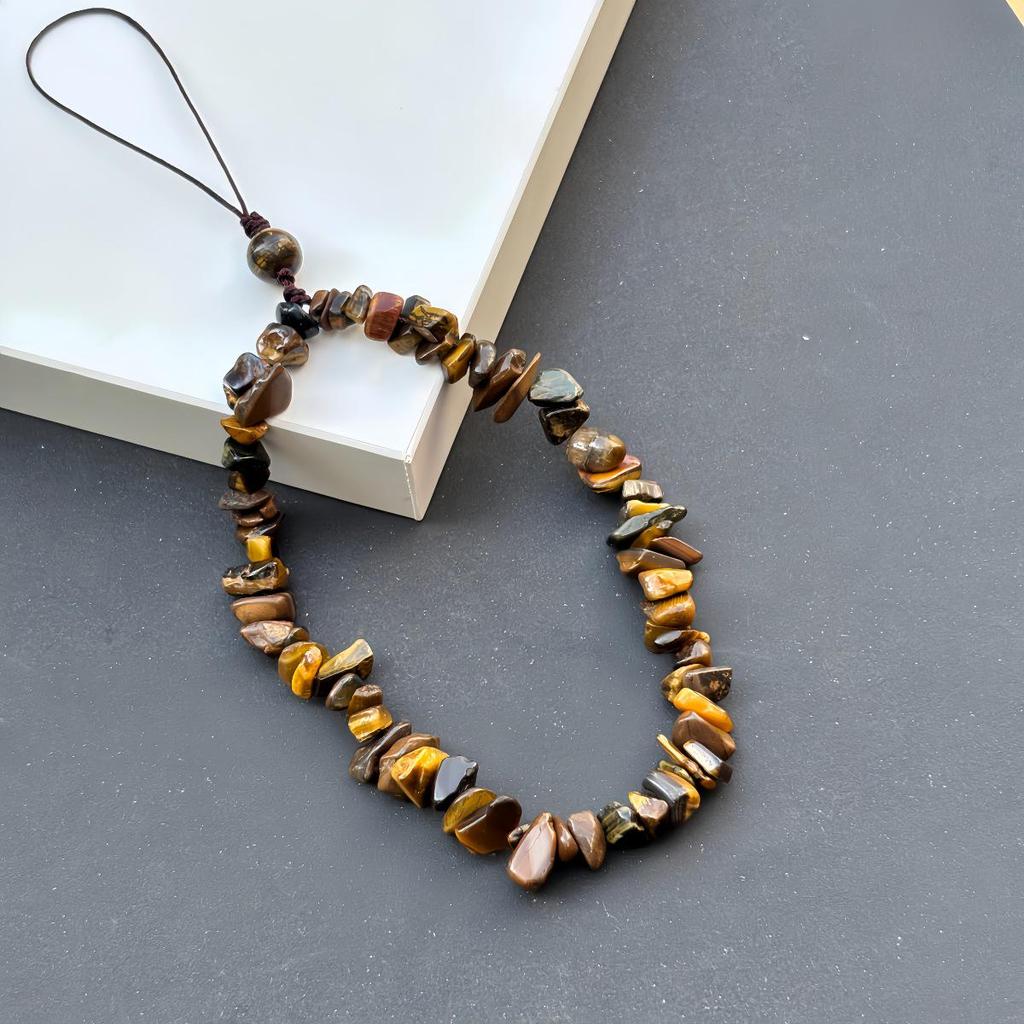 Aventurine Crystal Phone Lanyard – Women's Anti-Lost Tumbled Stone Chain