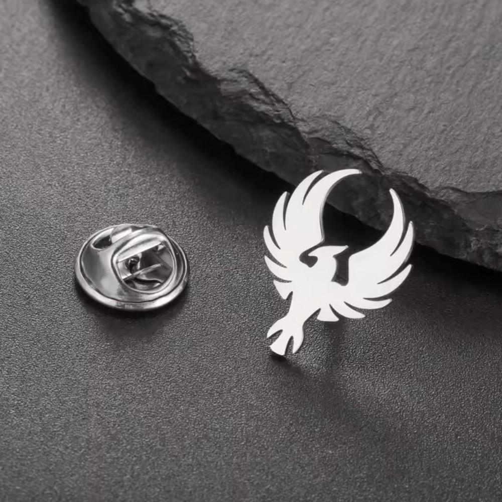 Stainless Steel Animal Brooch Lion Vintage Lapel Pins Suit Collar Badges Trendy Gift