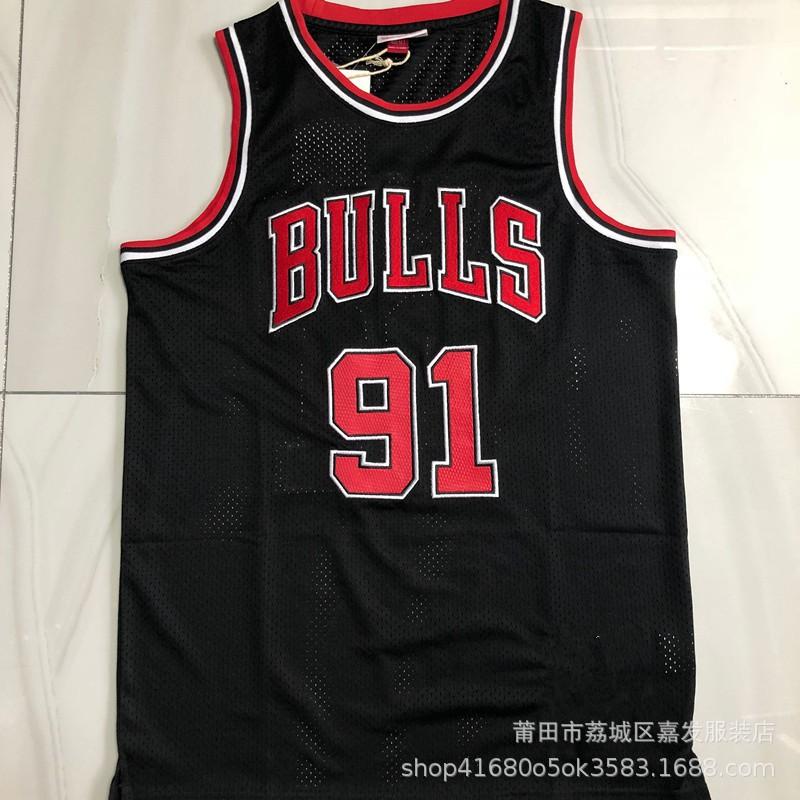 Mens Retro Mesh Basketball Jersey With Embroidered Number - Chicago Bulls 23 Michael Jordan 91 Dennis Rodman 1 Derrick Rose