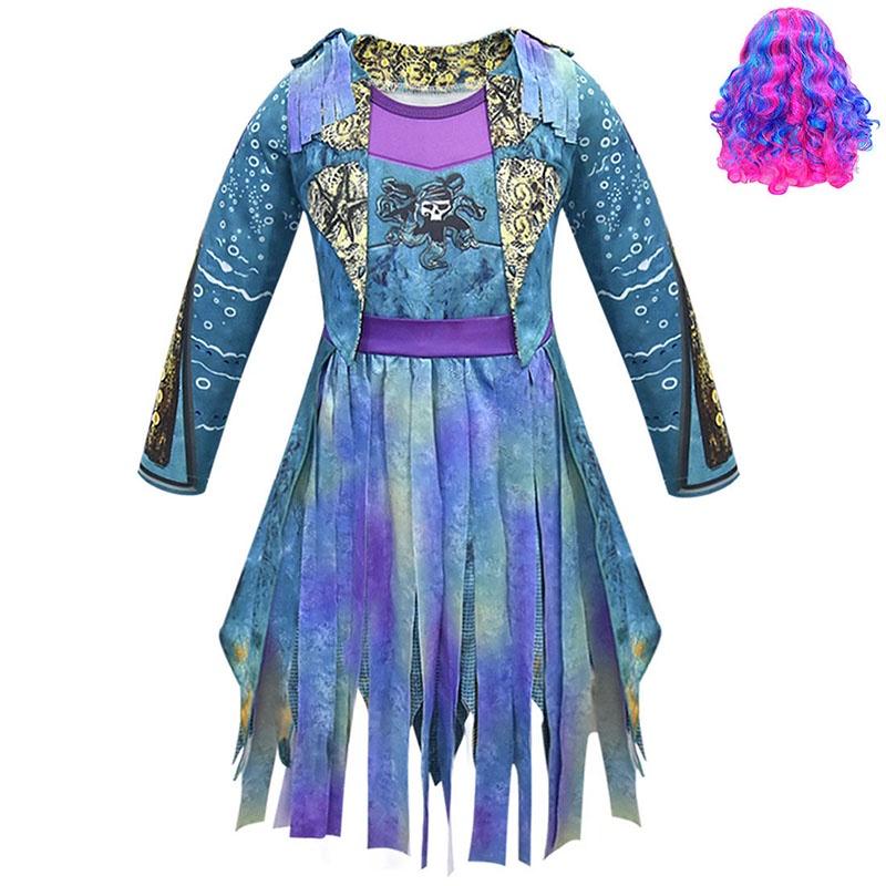 Incantevole Costume di Uma da Descendants 3 per Bambine con Tessuto Morbido e Traspirante