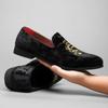 Mocasini mari din piele intoarsa pentru barbati - Pantofi de coafura cu varf la moda