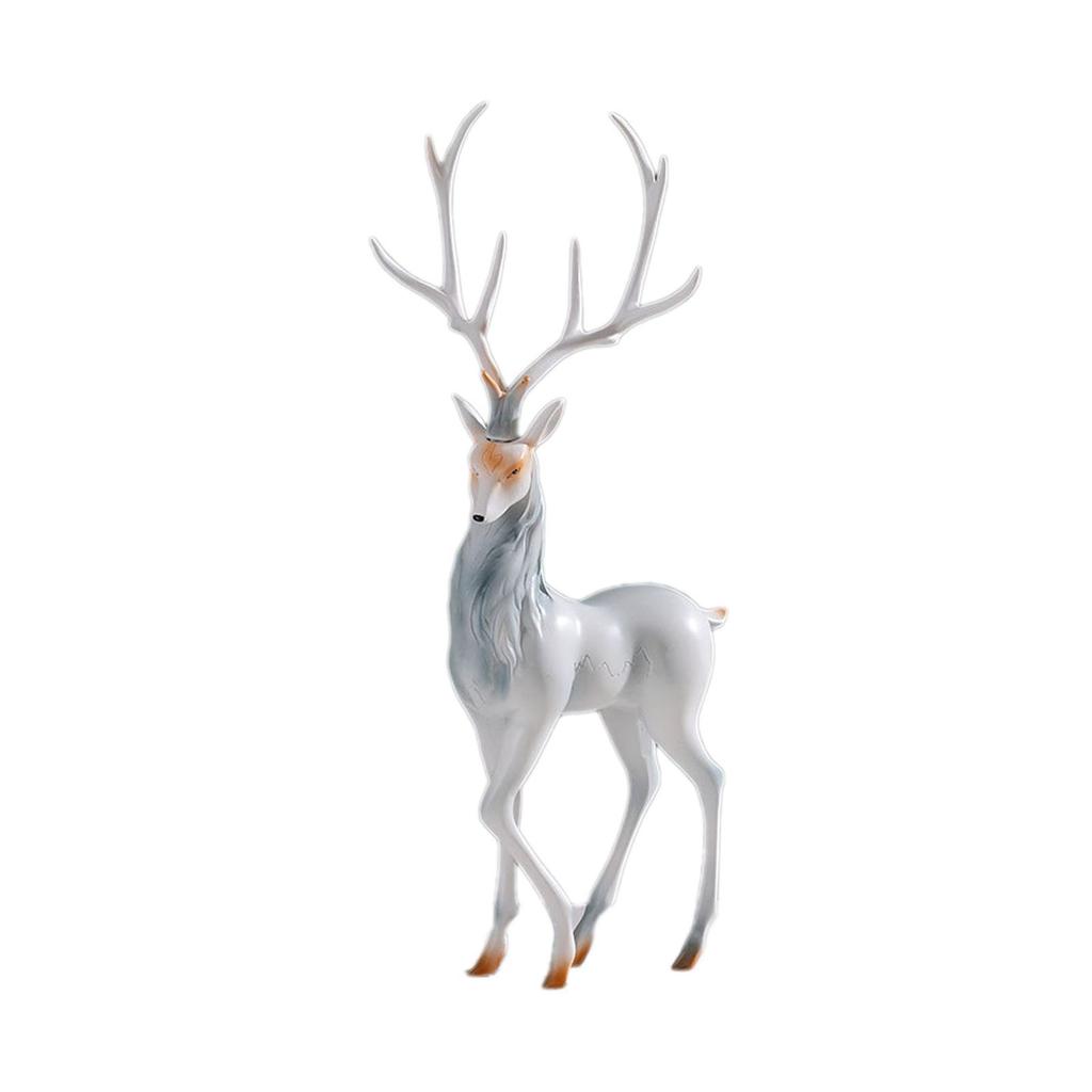 Sculpture Figurine, Deer Statue, Table Ornament for Chimney Cabinet, House Decoration, Gift
