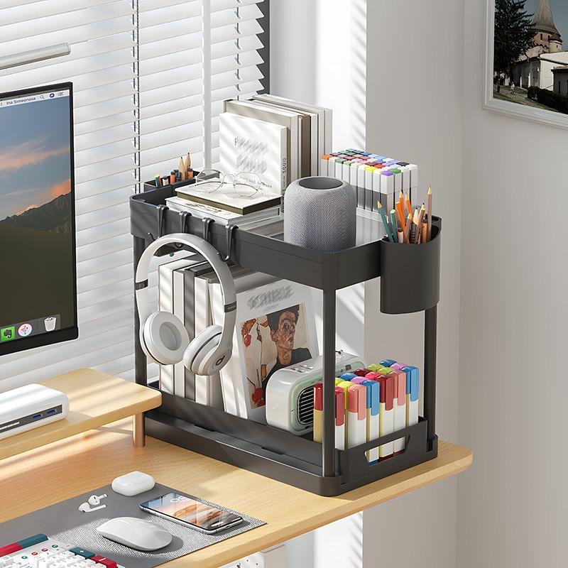 Under Sink Organizer – 2 Tier Sliding Cabinet Basket Drawer, Kitchen Cabinet Storage, Multi-Purpose Bath Baskets