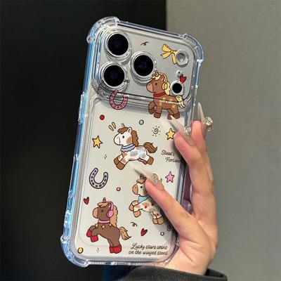 Earphone Pony Is Suitable for Apple 17 Mobile Phone Case Iphone16promax Cartoon 15plus14 All-inclusive Cartoon Case.