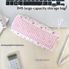 Multi-Functional Striped Polka Dot Pen Bag Handheld Large Capacity Pencil Case Stationery Pouch Back To School