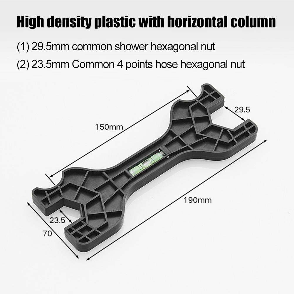 Dual Headed Wrench with Bubble Level Bathroom Wrench Multifunctional Faucet Installation Wrench Kitchen/Bathroom/Toilet/Home Use