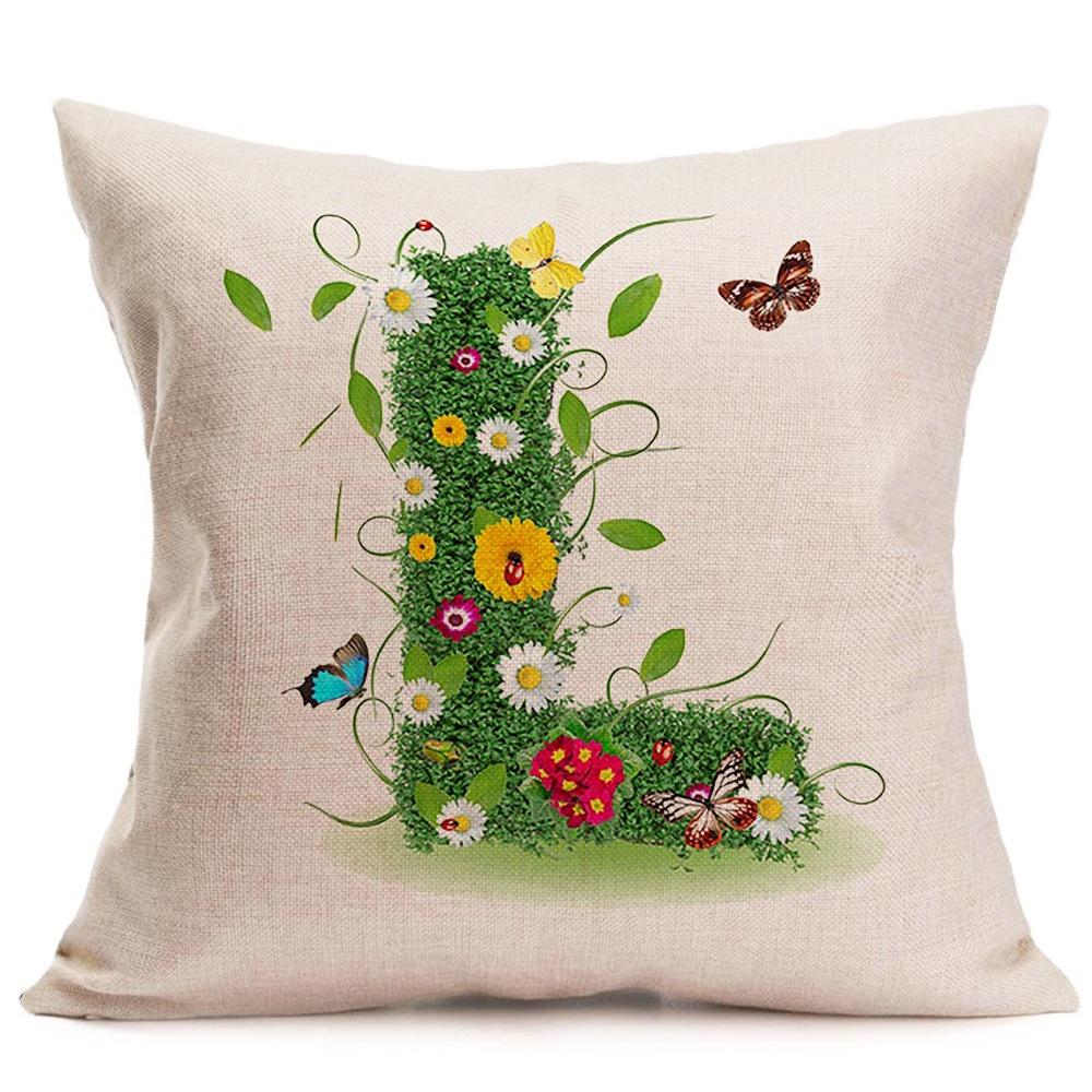 

45x45 см английская буква трава лепесток наволочка наволочка без ядра 45x45cm Single pillowcase