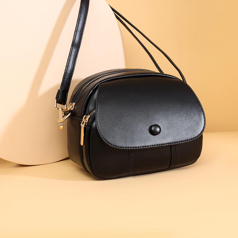 Women's bag small bag spring and summer solid color simple and exquisite multi-layer mobile phone bag women's shoulder messenger bag bag
