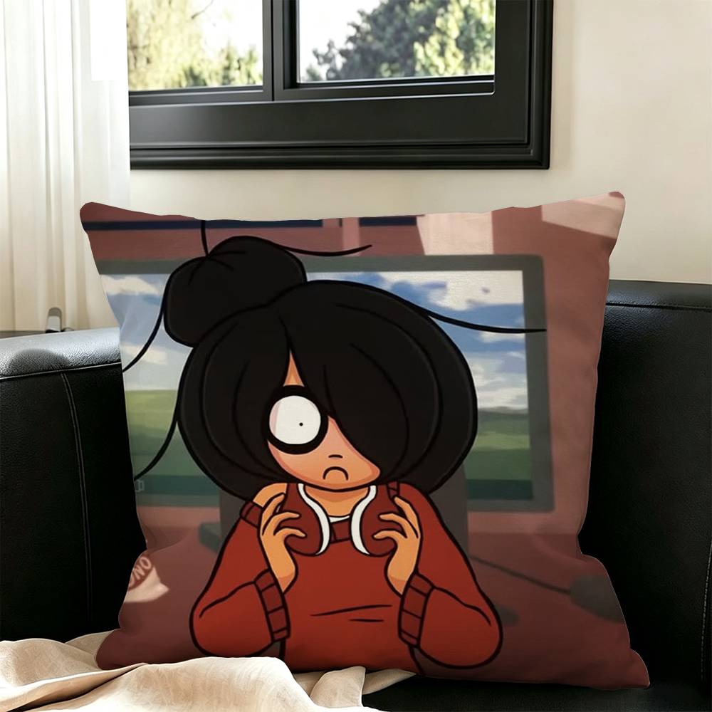 For Maya Mymy Coco O-Ongezellig Square Double-Sided printed Pillow Case Bedroom Bedside Pillow Sofa Cushion Cover