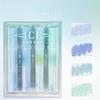 4pcs Ice Lipstick Highlighter Pens Set Oblique Brush Tip Fluorescent Color Markers Liner for Drawing & Painting A7626