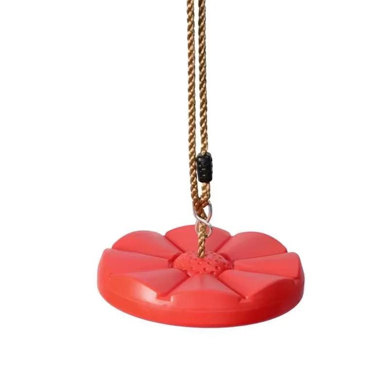 Children's Disc Swing with Height Adjustable Ropes Octagonal Petal Swing Hanging Swing Toys Indoor Outdoor Backyard Garden Swing