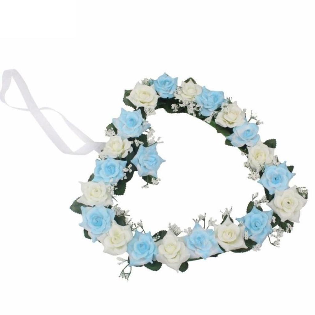 Wedding Wreath Heart Shaped Rose Hanging Garland for Proposal Valentines Day