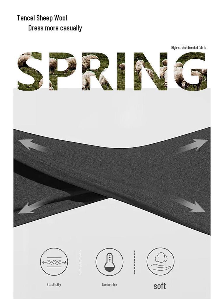 Men's 2025 Winter Fleece-Lined Straight-Leg Trousers