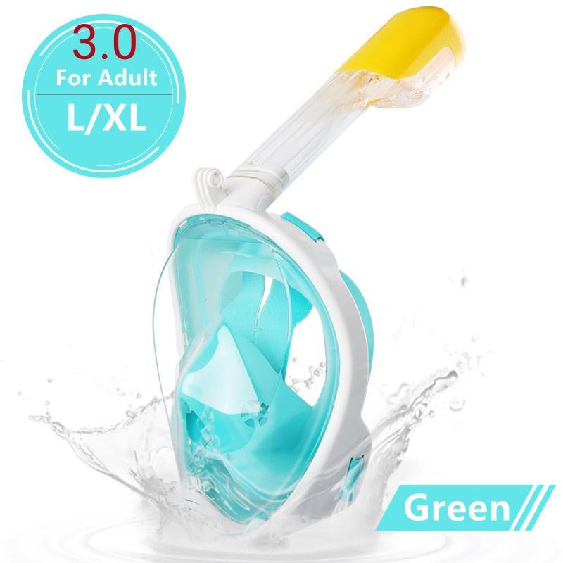 Underwater Scuba Anti Fog Face Diving Mask Snorkeling Respiratory Masks Safe Waterproof Swimming Equipment for Adult Kids