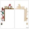 2pcs Wooden Christmas Door Corner Frame Modern Door Sign DIY Door Frame Pendant  Xmas