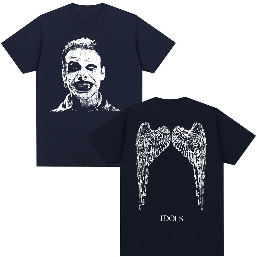 Yungblud IDOLS Wings Album Tshirt Mens Clothing Fashion Gothic Short Sleeves Cotton Summer Oversized ONeck T Shirt Streetwear