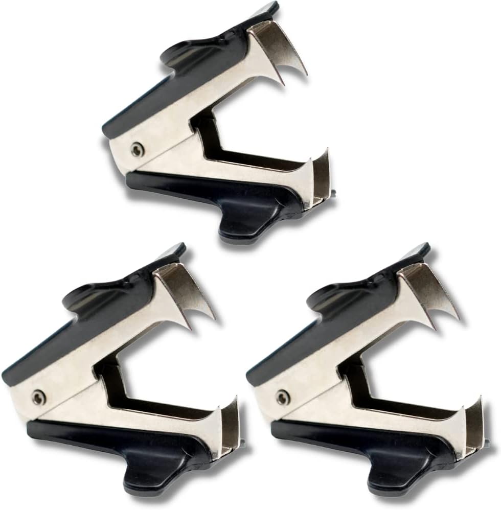 3Pcs Black Staple Remover Set Portable Mini Staple Puller Tool for Office School Home Paper Binding