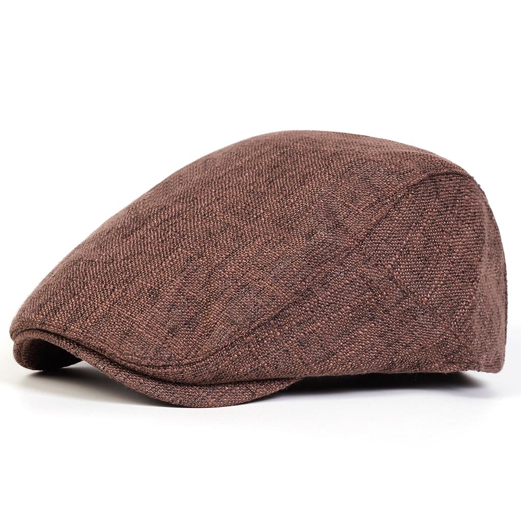 Berretto in Lino Traspirante Monocolore Estivo Unisex Cappello Casual da Esterno Leggero Cappelli Newsboy Cappelli da Viaggio