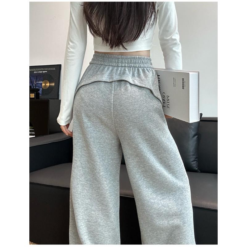 Neue Frühlings- und Herbst-Weitbeinhose Vielseitige Gerade Bein Freizeithose Hochtailliert Schlank Locker Schlafende Frauen