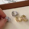 Niche High-End Sense Irregular Metal Stud Earrings Women'S Tide Cold Wind Earrings Versatile Earrings