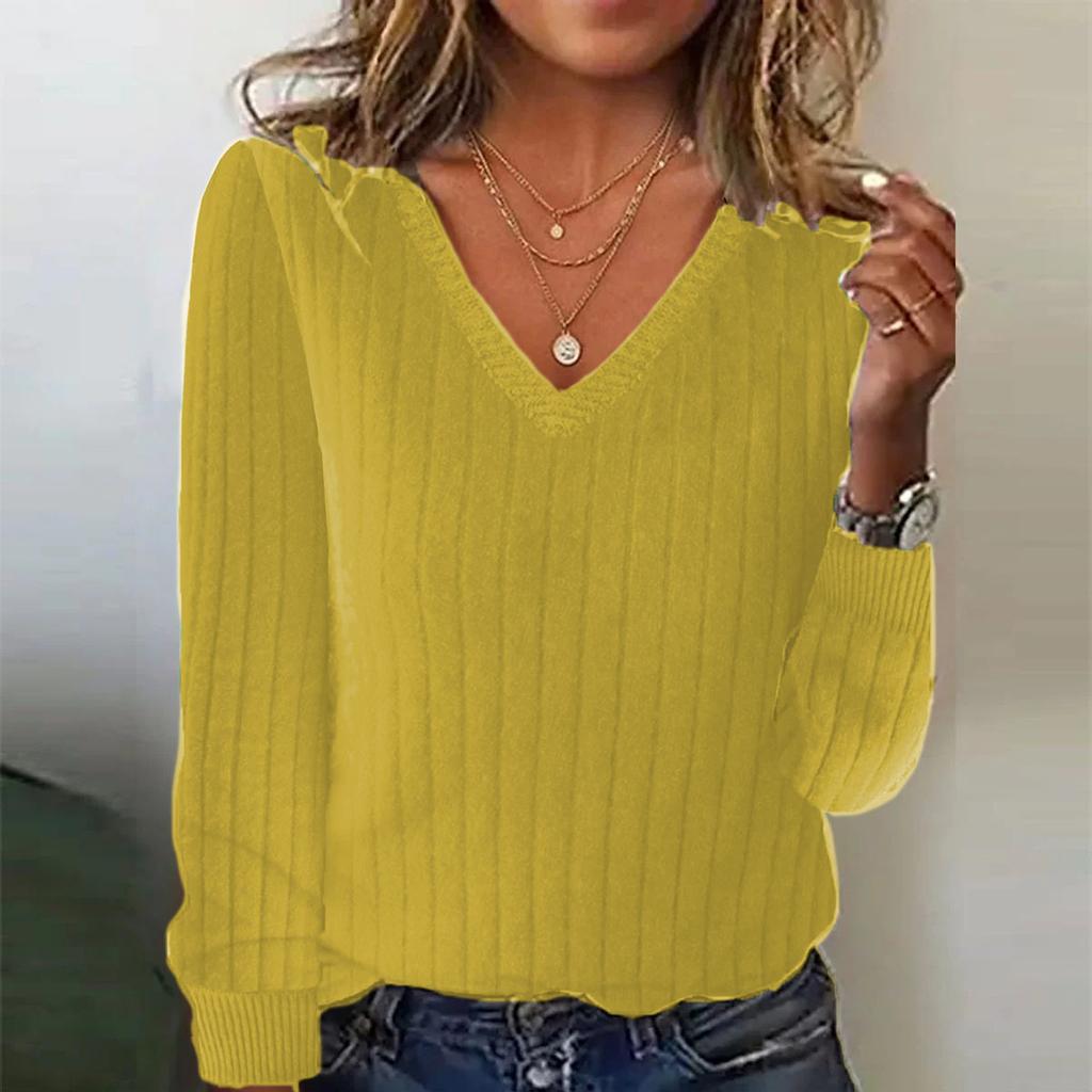 Women Fashion Pullover Sweater R-Neck Long Sleeve Shirts Blouse Knit Casual Cozy Clouds Top
