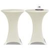 Day and Night - 2 Fitted Cream Tablecloths for Standing Table - 70cm Diameter