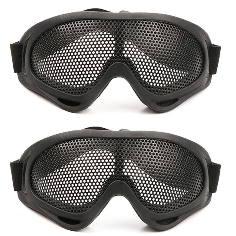 Outdoor Eye Protective Comfortable Airsoft Safety Tactical Glasses Anti Fog With Metal Mesh/PC Len For Paintball Hunting Goggles