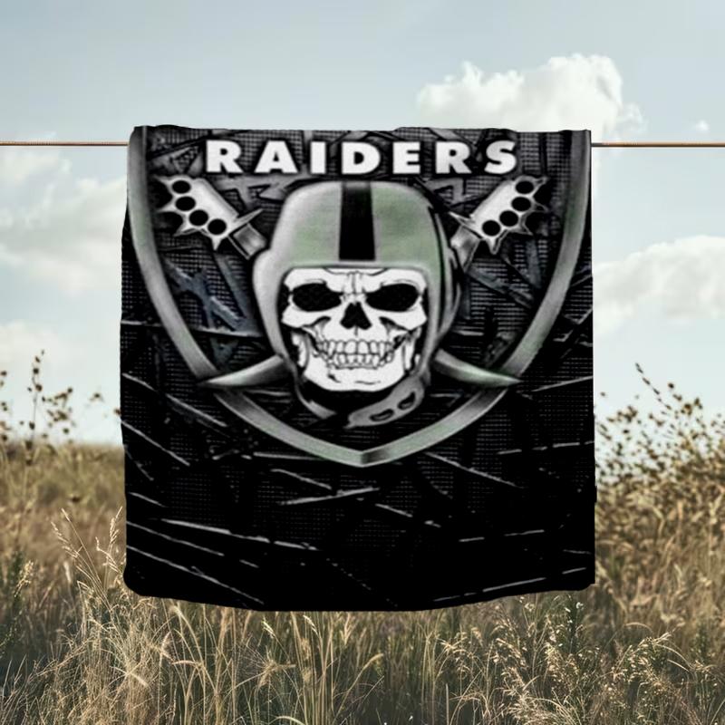 1PC Raiders Football Legacy Printed Soft Flannel Blanket Throw for Adult Bedroom Living Room Sofa Camping Travel Fan gifts Christmas Gifts