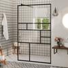 VidaXL Glass Shower Wall Bathtub Partition Bathroom Accessory Shower Partition Home Interior ESG 150754