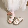 Thick-bottomed Muffin Cool Slippers for Women To Wear In the Summer of 2025 New Fashionable Versatile Height-increasing Soft-bottomed Beach 